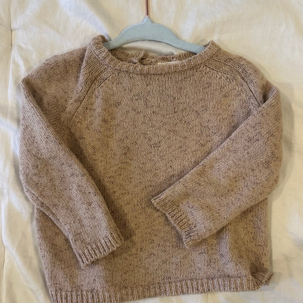 Quincy Mae speckled knit sweater